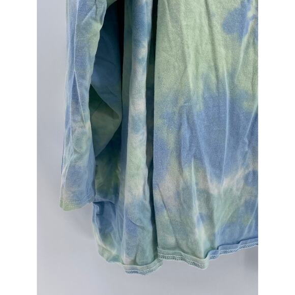 EASEL Women's Blue-Green Tie-Dye Long Sleeve Boatneck Top SZ 3X - Picture 8 of 12